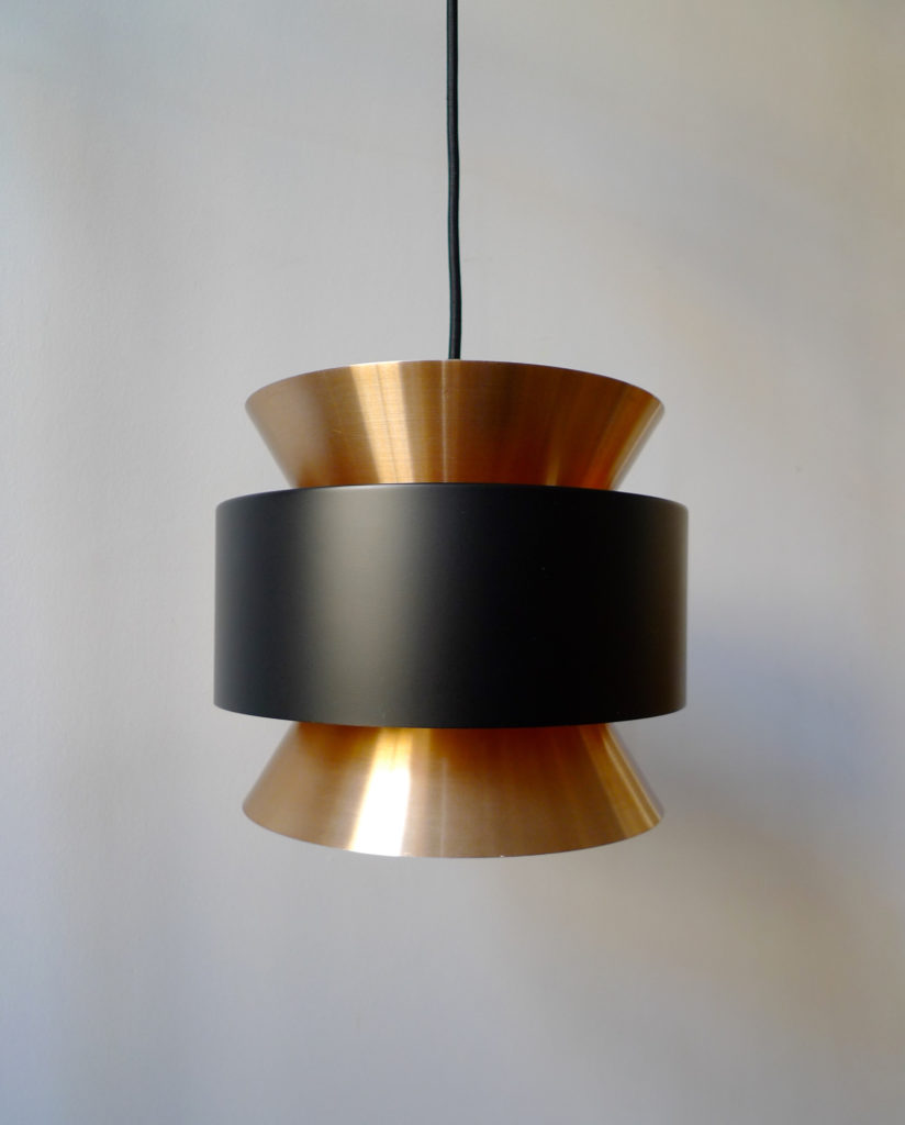 Danish Mid-Century Copper Ceiling Pendant Light, 1960s