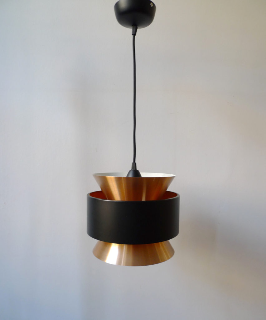 Danish Mid-Century Copper Ceiling Pendant Light, 1960s