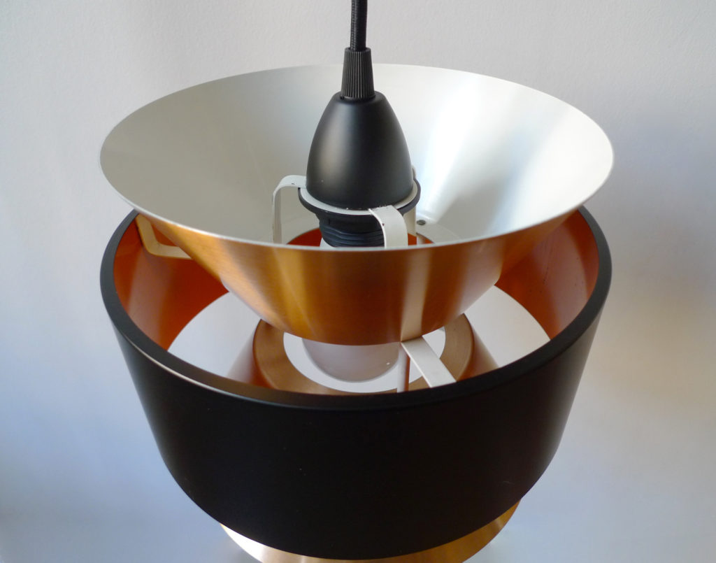 Danish Mid-Century Copper Ceiling Pendant Light, 1960s