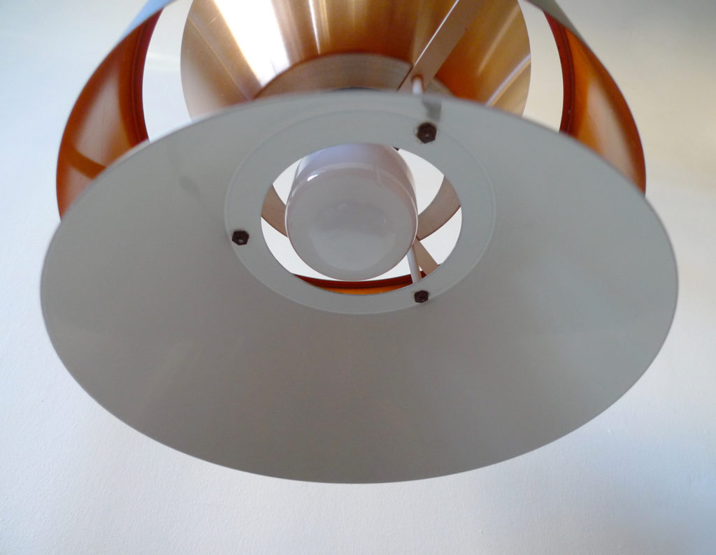 Danish Mid-Century Copper Ceiling Pendant Light, 1960s