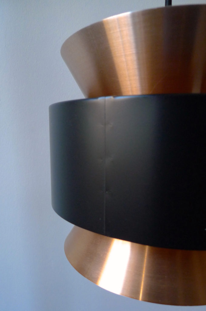 Danish Mid-Century Copper Ceiling Pendant Light, 1960s