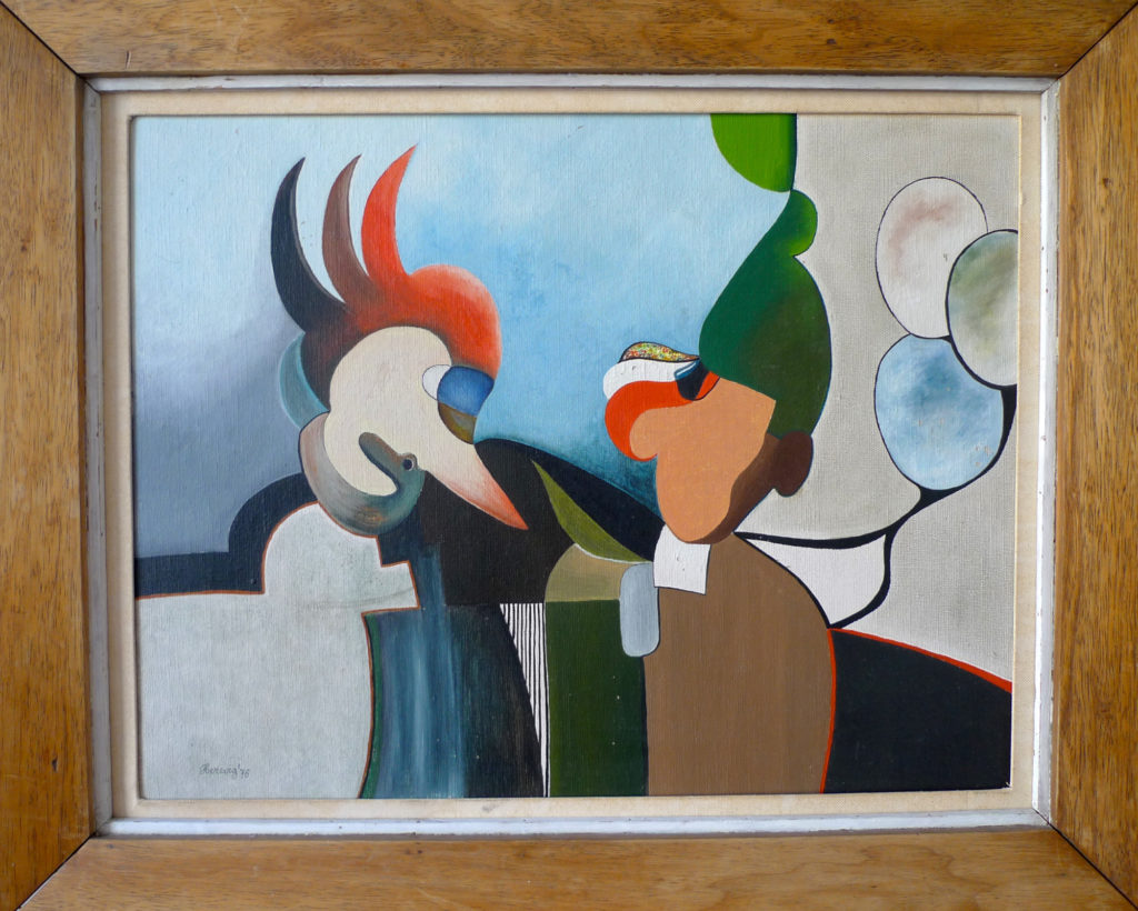 Oil on Canvas "Crazy Tuesday" by Herwig Van Holsbeeck, 1975