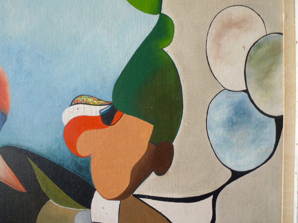 Oil on Canvas "Crazy Tuesday" by Herwig Van Holsbeeck, 1975