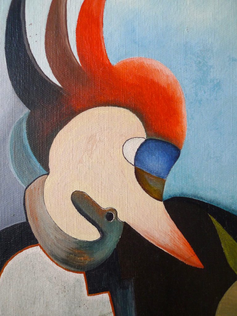 Oil on Canvas "Crazy Tuesday" by Herwig Van Holsbeeck, 1975