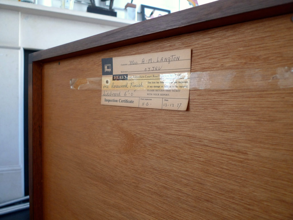 Robert Heritage Rosewood Sideboard for Archie Shine, 1977