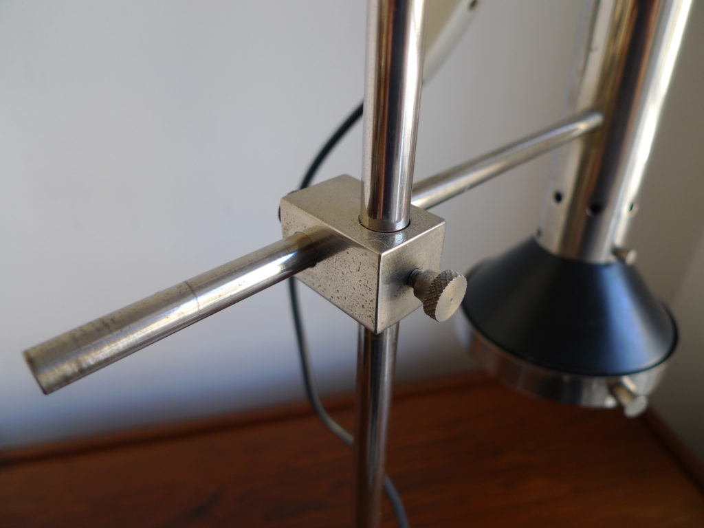 Mid-Century Italian Chrome & Marble Desk Lamp, 1960s