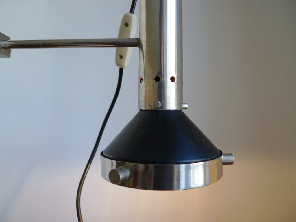 Mid-Century Italian Chrome & Marble Desk Lamp, 1960s