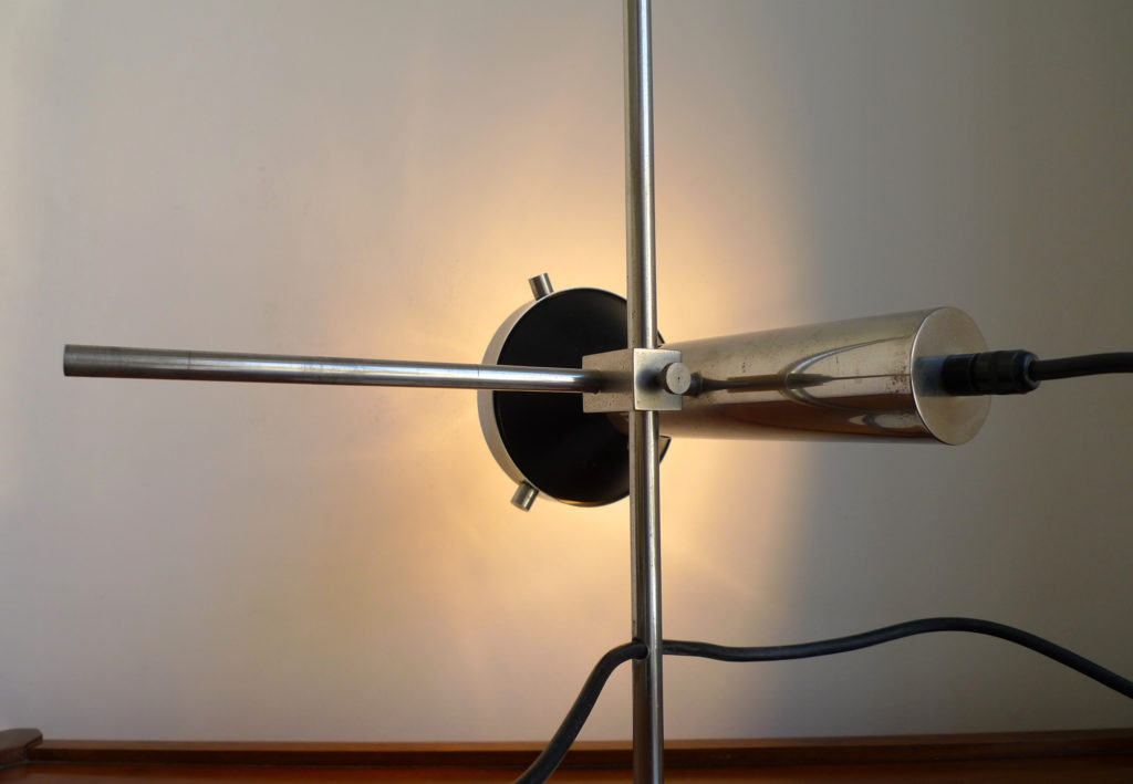 Mid-Century Italian Chrome & Marble Desk Lamp, 1960s