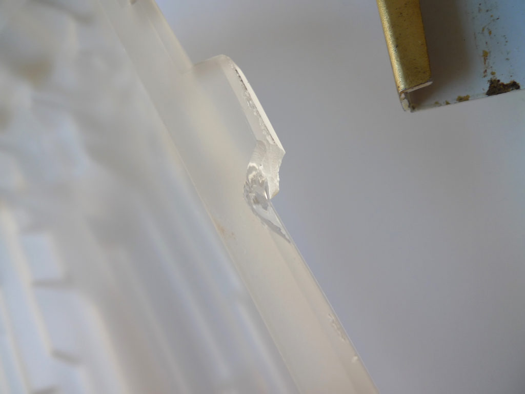 Mid-Century Frosted Icicle Glass & Brass Wall Sconces, 1960s