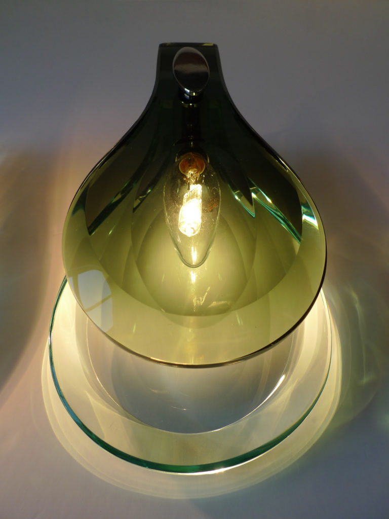Mid-Century Max Ingrand Glass Sconces by Fontana Arte, c.1970s