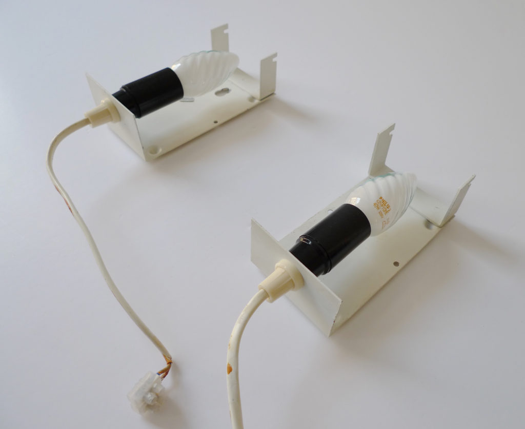 Danish Mid-Century Lyskaer Belysning Wall Sconces, c.1970s
