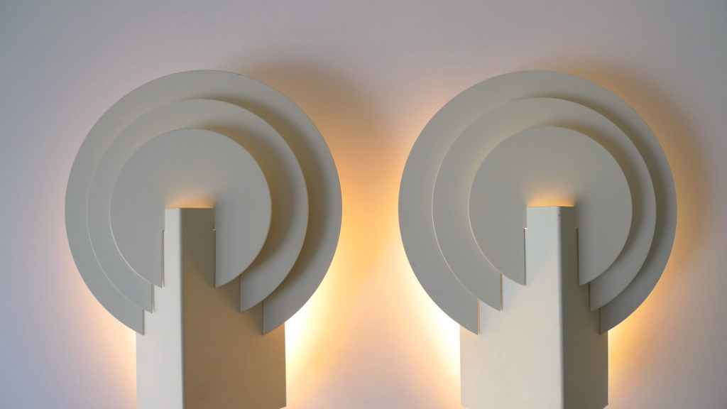 Danish Mid-Century Lyskaer Belysning Wall Sconces, c.1970s