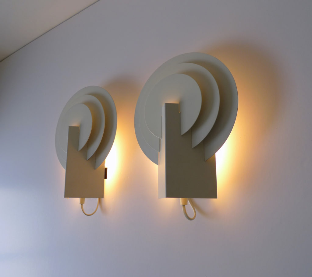 Danish Mid-Century Lyskaer Belysning Wall Sconces, c.1970s