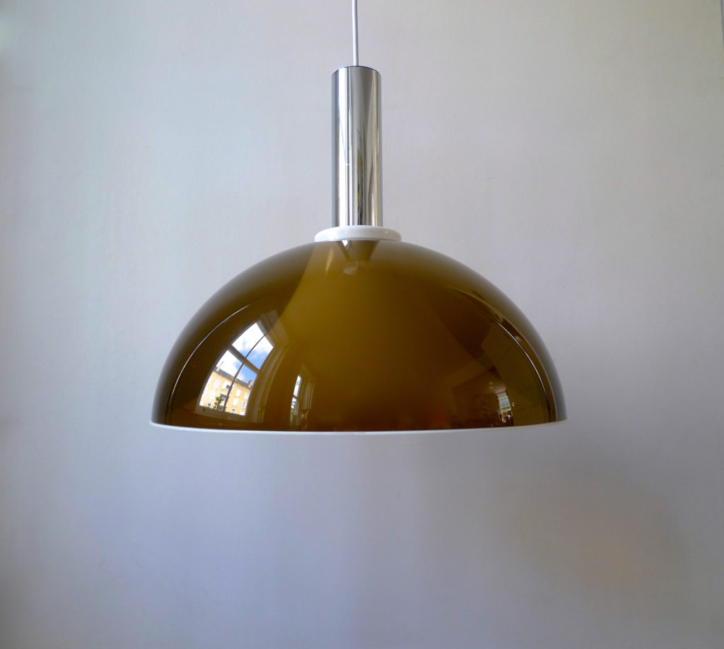 Space Age Pendant Light Attributed to Gino Sarfatti for Arteluce, Italy, 1960s