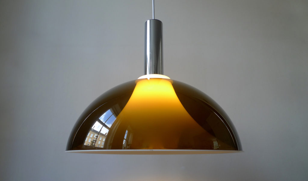 Space Age Pendant Light Attributed to Gino Sarfatti for Arteluce, Italy, 1960s