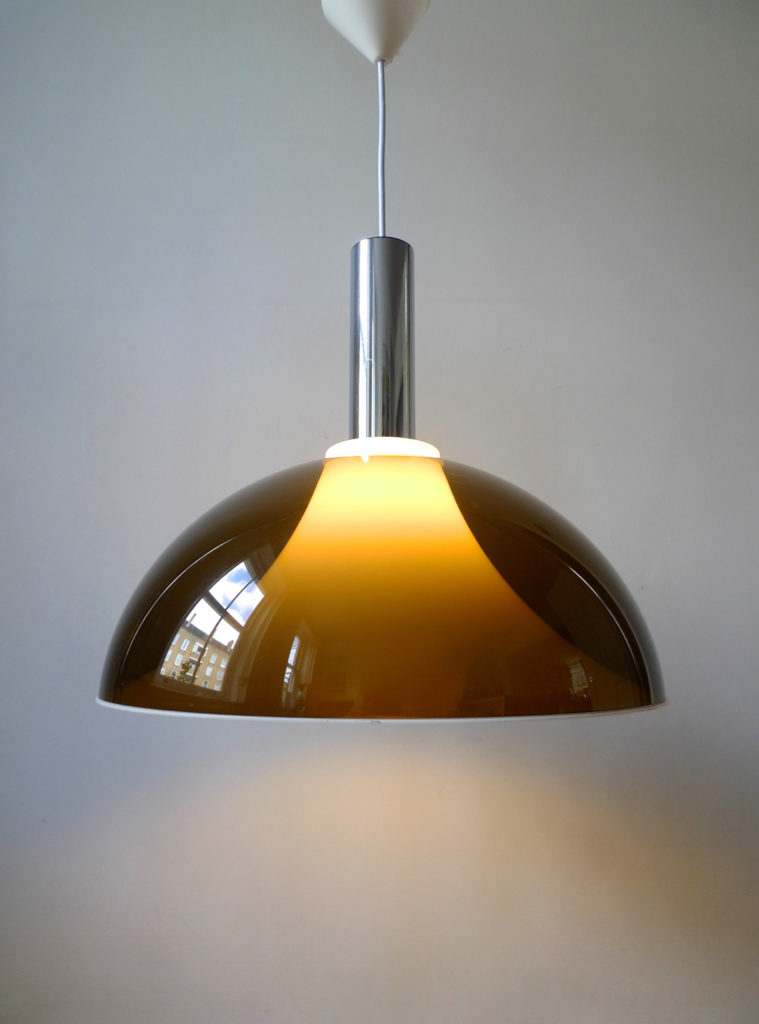 Space Age Pendant Light Attributed to Gino Sarfatti for Arteluce, Italy, 1960s