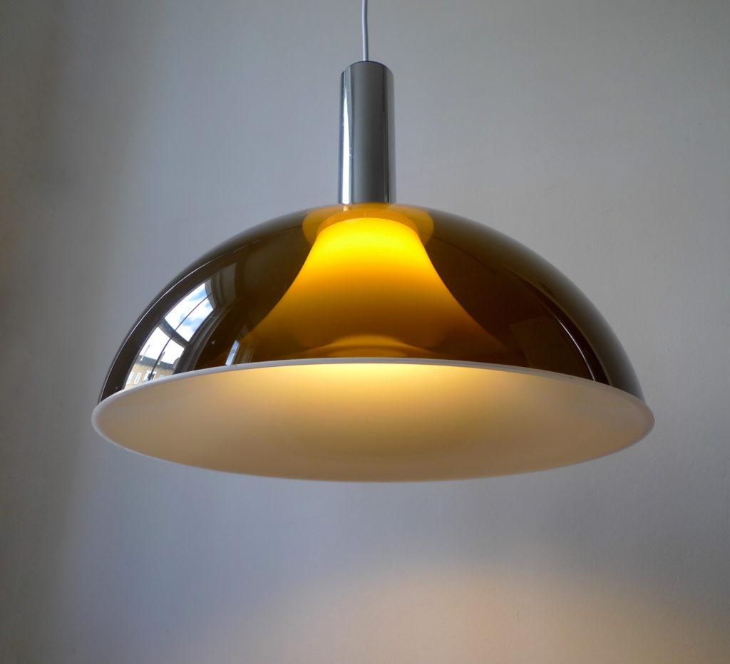 Space Age Pendant Light Attributed to Gino Sarfatti for Arteluce, Italy, 1960s