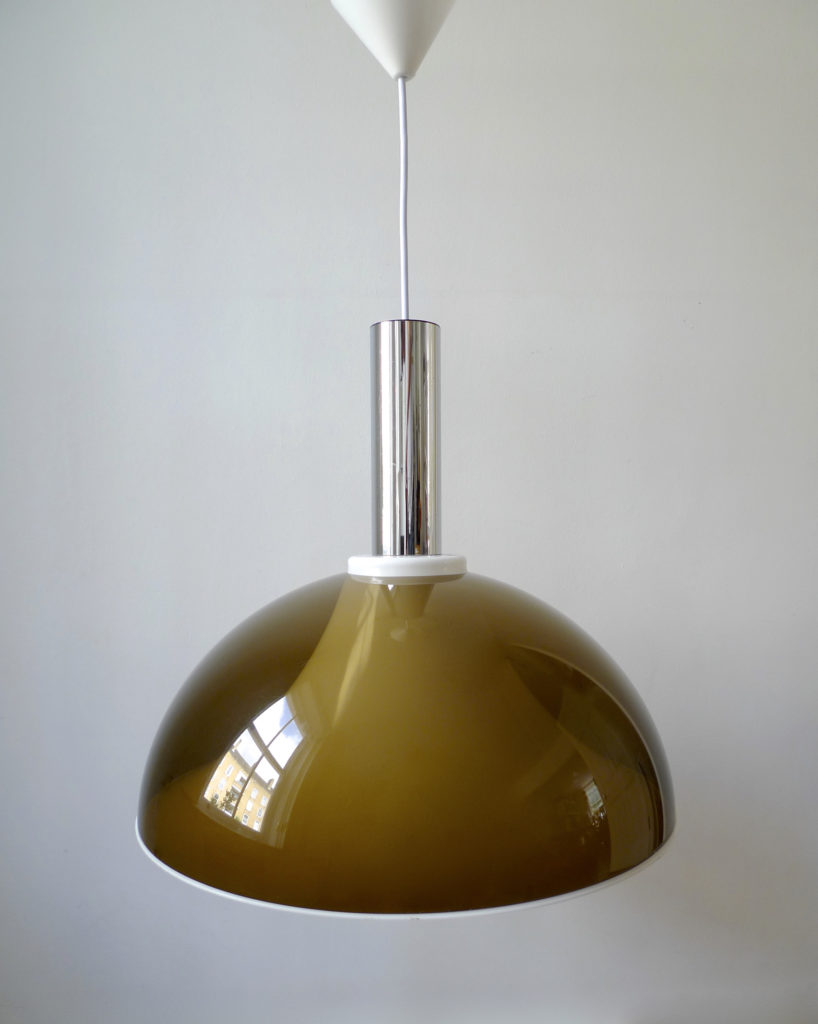Space Age Pendant Light Attributed to Gino Sarfatti for Arteluce, Italy, 1960s