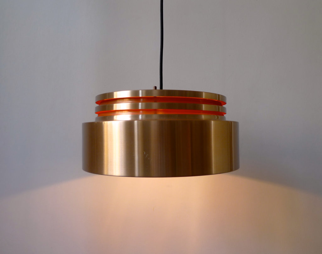 Danish Mid-Century Copper Ceiling Pendant Light, 1960s
