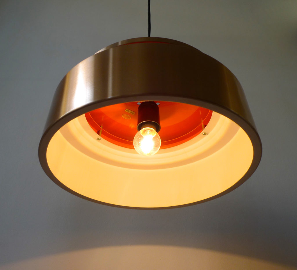 Danish Mid-Century Copper Ceiling Pendant Light, 1960s
