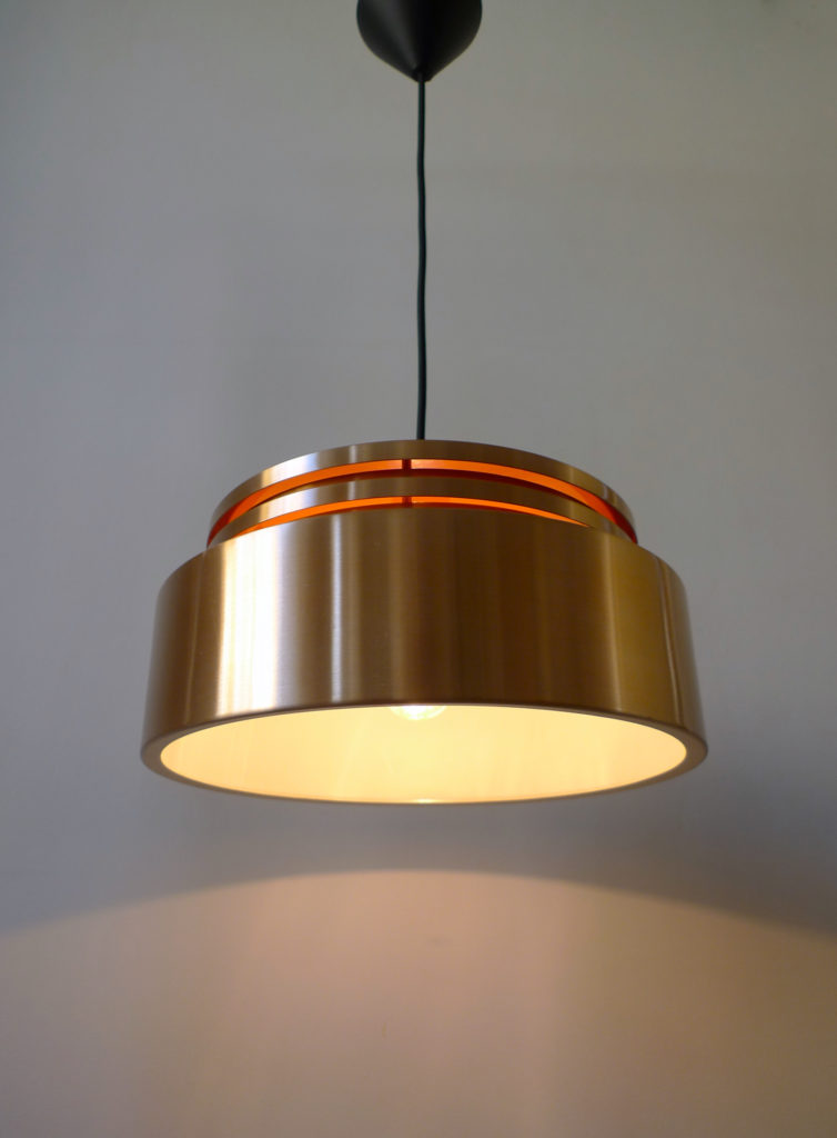 Danish Mid-Century Copper Ceiling Pendant Light, 1960s