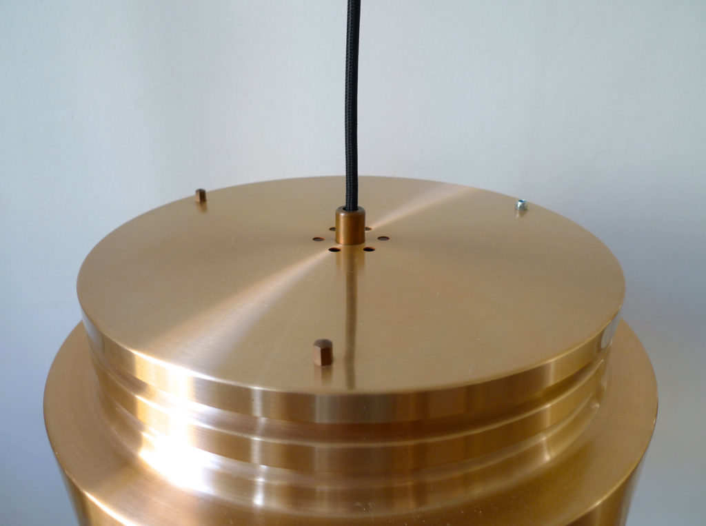 Danish Mid-Century Copper Ceiling Pendant Light, 1960s