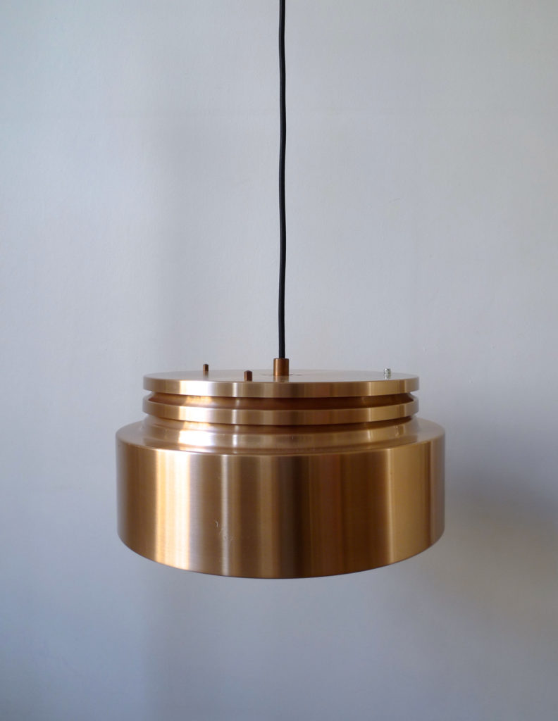 Danish Mid-Century Copper Ceiling Pendant Light, 1960s