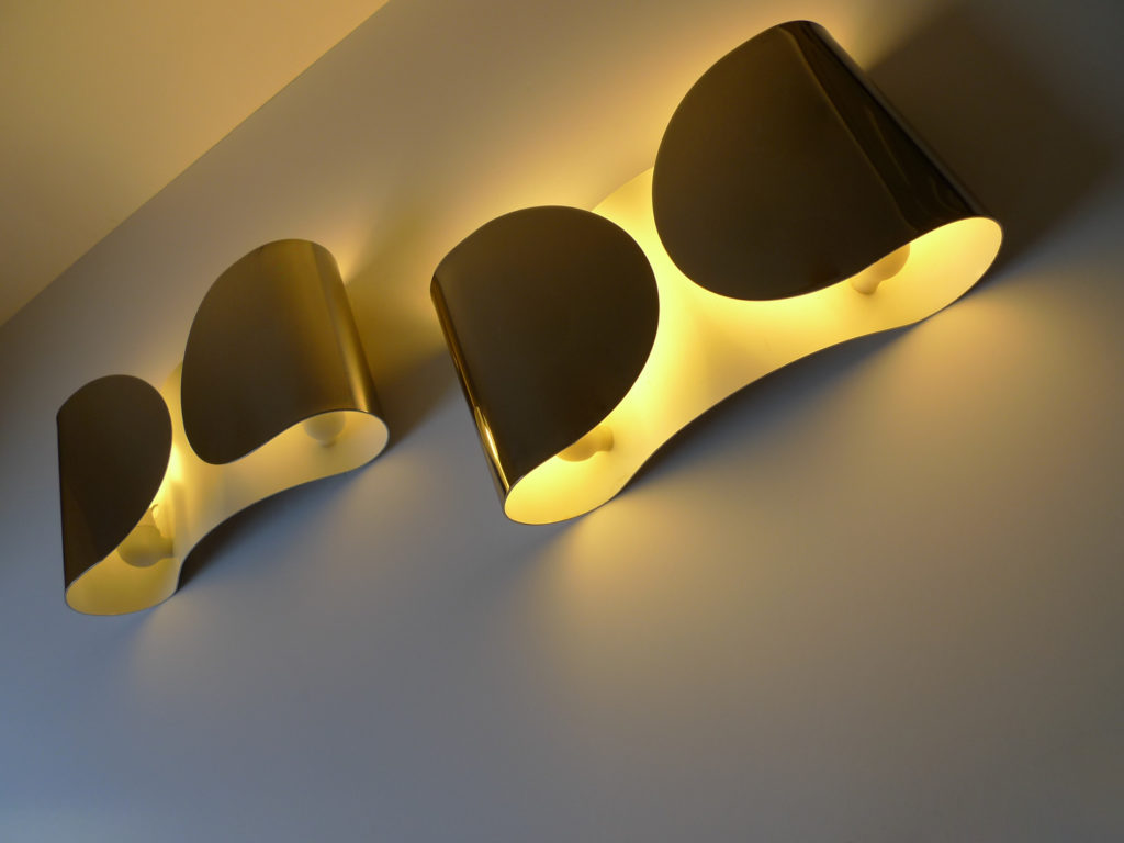 Pair of Tobia Scarpa "Foglio" Sconces for Flos, Italy 1966