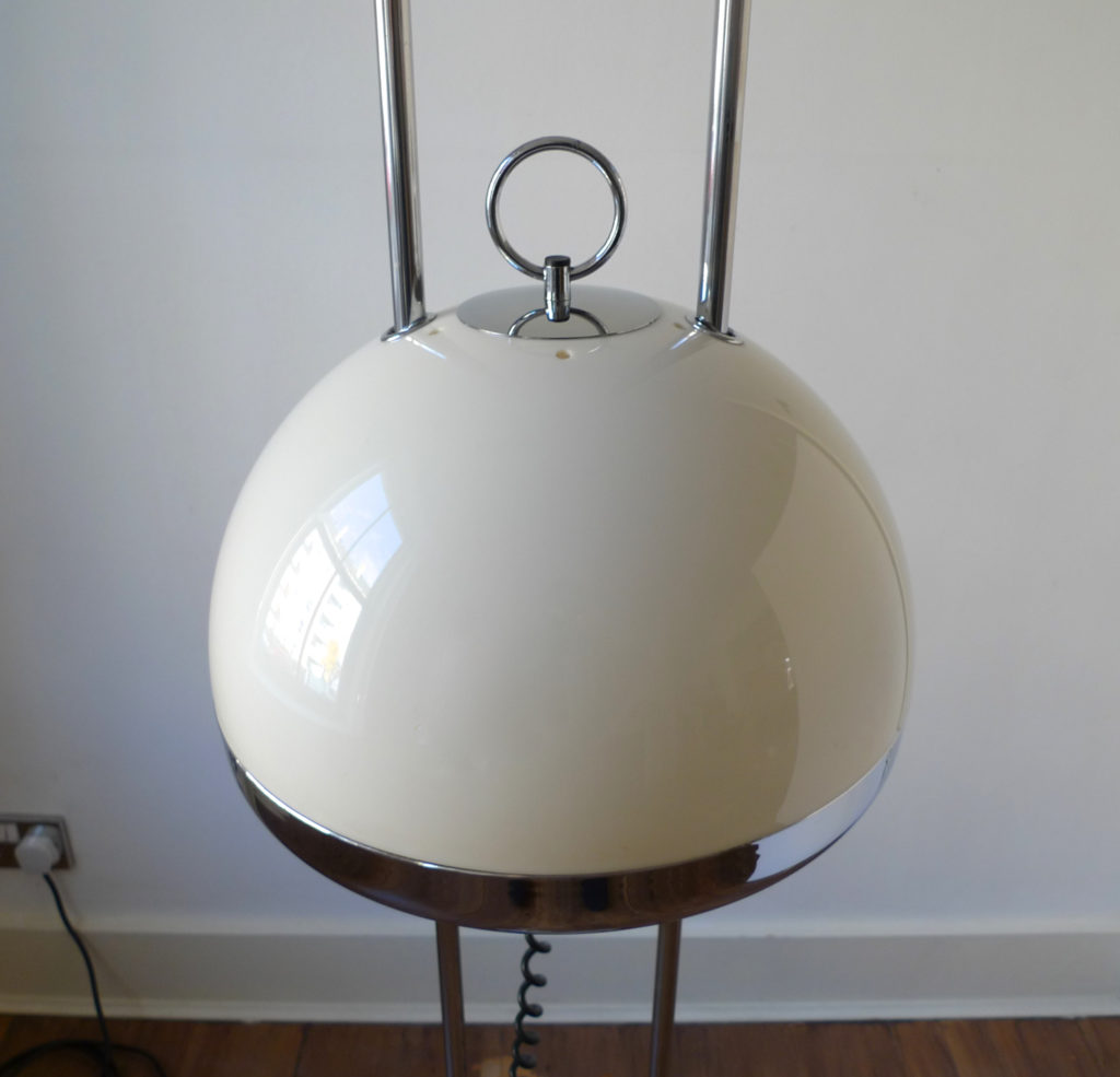 Stunning Italian Adjustable Space Age Mushroom Standard Floor Lamp, c. 1960s