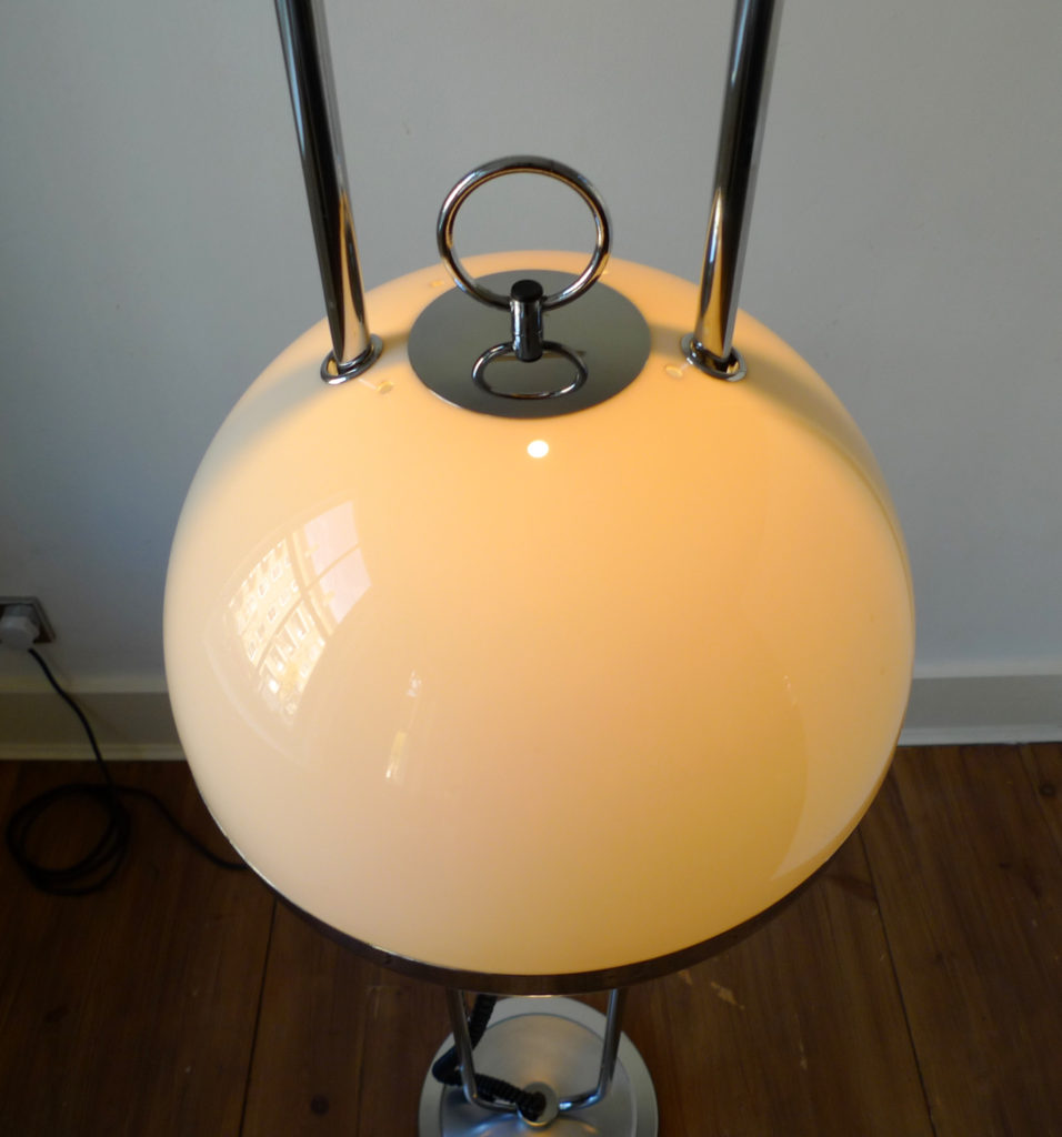 Stunning Italian Adjustable Space Age Mushroom Standard Floor Lamp, c. 1960s