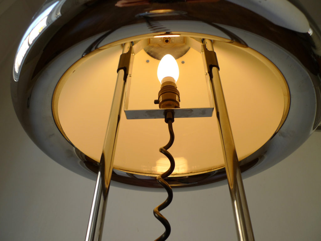 Stunning Italian Adjustable Space Age Mushroom Standard Floor Lamp, c. 1960s