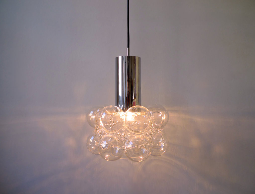 Mid-Century Tynell & Gantenbrink “Bubble Glass” Pendant For Limburg Glashütte, 1960s