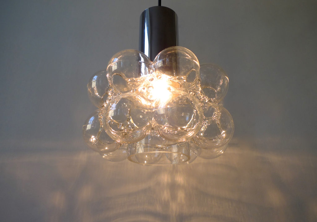Mid-Century Tynell & Gantenbrink “Bubble Glass” Pendant For Limburg Glashütte, 1960s