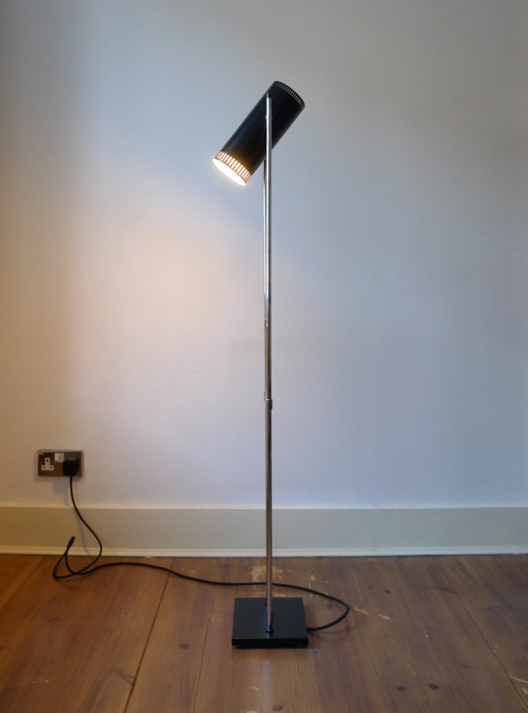 Jo Hammerborg "Trombone" Floor Lamp for Fog & Morup, Denmark 1960s