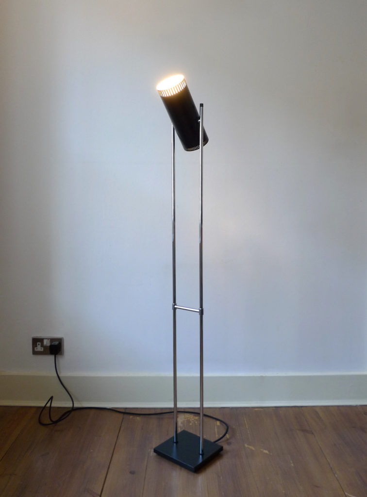 Jo Hammerborg "Trombone" Floor Lamp for Fog & Morup, Denmark 1960s