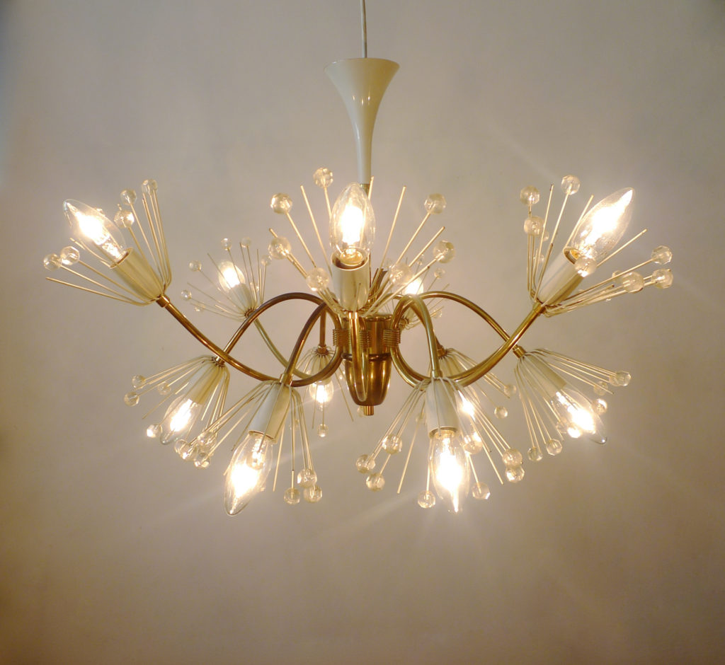 Mid-Century Emil Stejnar "Pusteblume" Chandelier for Rupert Nikoll 1950s