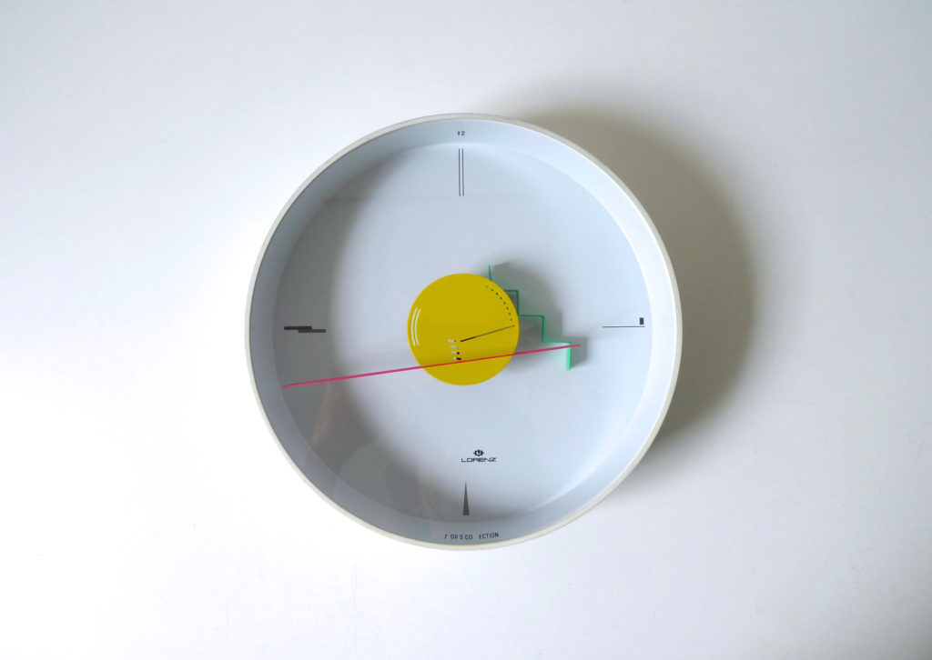 Rare Postmodern Lorenz "Artec" Wall Clock by Nicolai Canetti, 1984