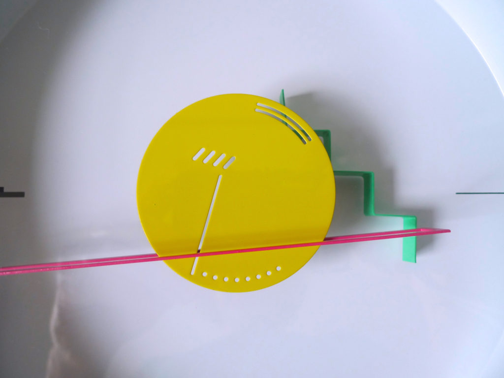 Rare Postmodern Lorenz "Artec" Wall Clock by Nicolai Canetti, 1984
