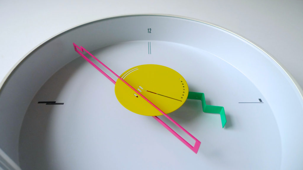 Rare Postmodern Lorenz "Artec" Wall Clock by Nicolai Canetti, 1984