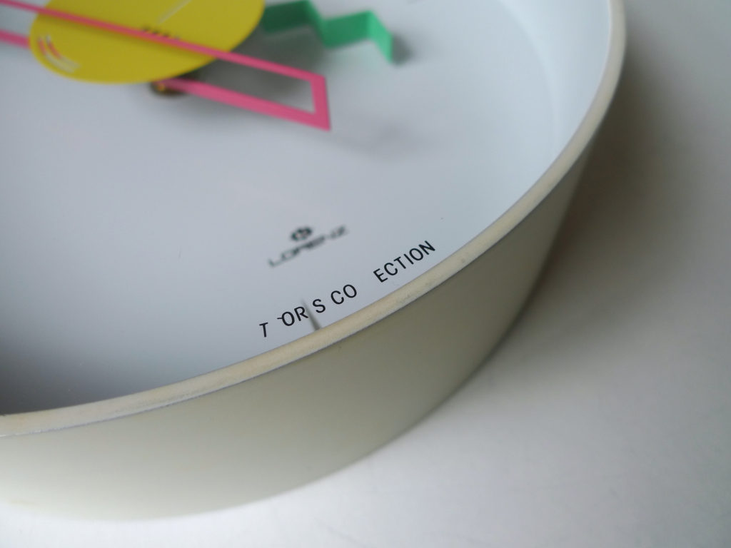 Rare Postmodern Lorenz "Artec" Wall Clock by Nicolai Canetti, 1984