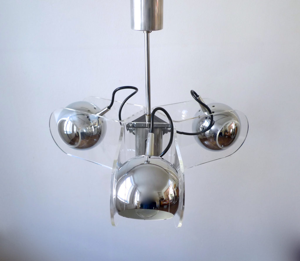Space Age Model 540 Ceiling Light By Gino Sarfatti For Arteluce, Italy 1960s
