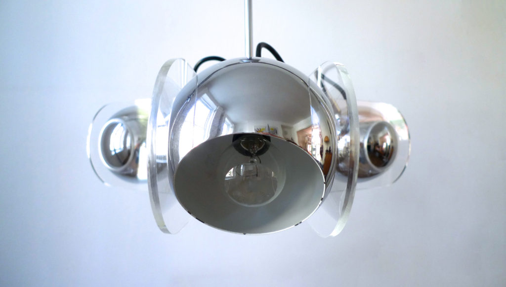Space Age Model 540 Ceiling Light By Gino Sarfatti For Arteluce, Italy 1960s