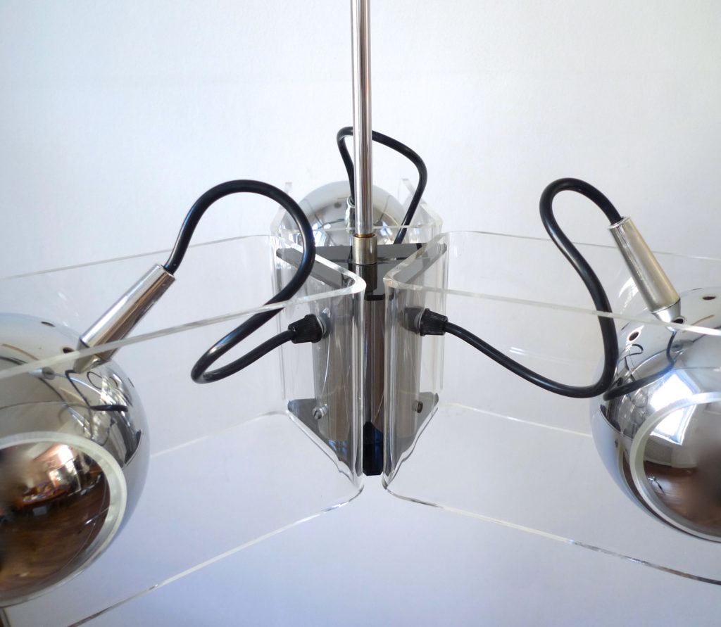 Space Age Model 540 Ceiling Light By Gino Sarfatti For Arteluce, Italy 1960s