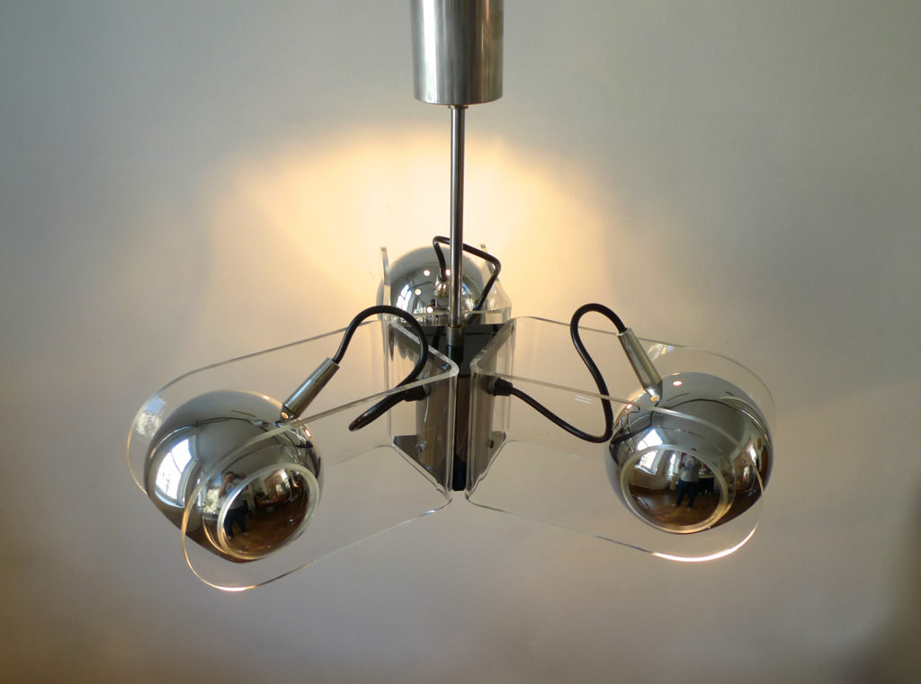 Space Age Model 540 Ceiling Light By Gino Sarfatti For Arteluce, Italy 1960s