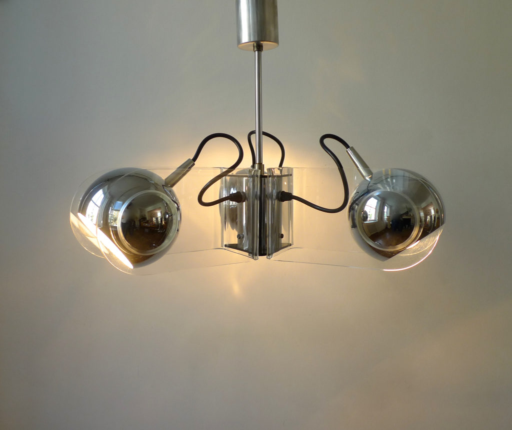 Space Age Model 540 Ceiling Light By Gino Sarfatti For Arteluce, Italy 1960s