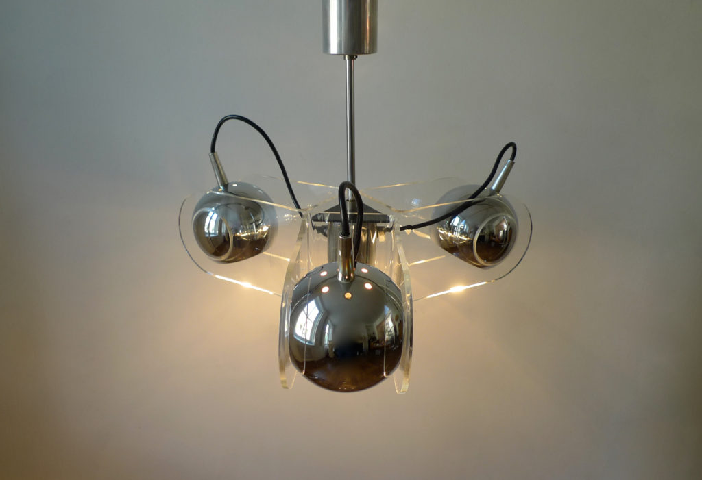 Space Age Model 540 Ceiling Light By Gino Sarfatti For Arteluce, Italy 1960s