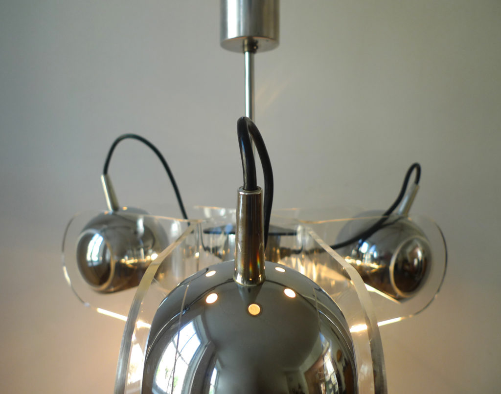 Space Age Model 540 Ceiling Light By Gino Sarfatti For Arteluce, Italy 1960s
