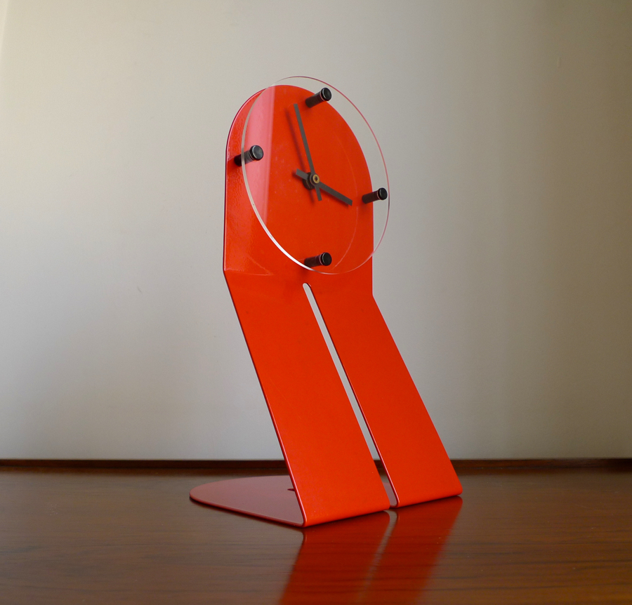 Postmodern "Clocky Clock" Clock by Gaspare Cairoli for Seccose, Italy 1980's