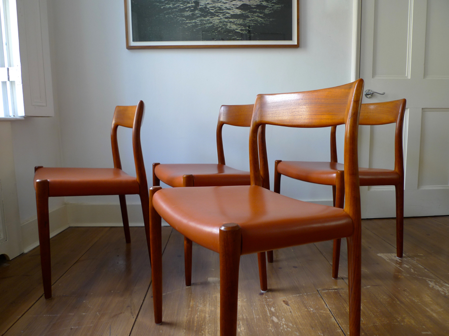 Danish, #77 Dining Chairs by Niels Otto Moller for J.L. Moller Mobelfabrik | placecalledspace.com