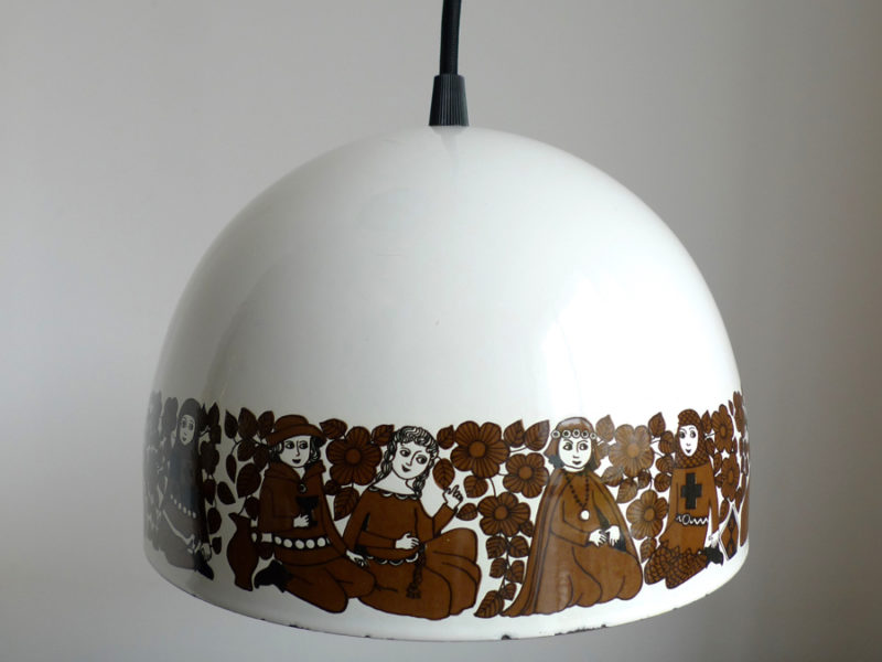 “TROUBADOUR” PENDANT LIGHT by KAJ FRANCK for FOG & MORUP & ARABIA FINEL 1976